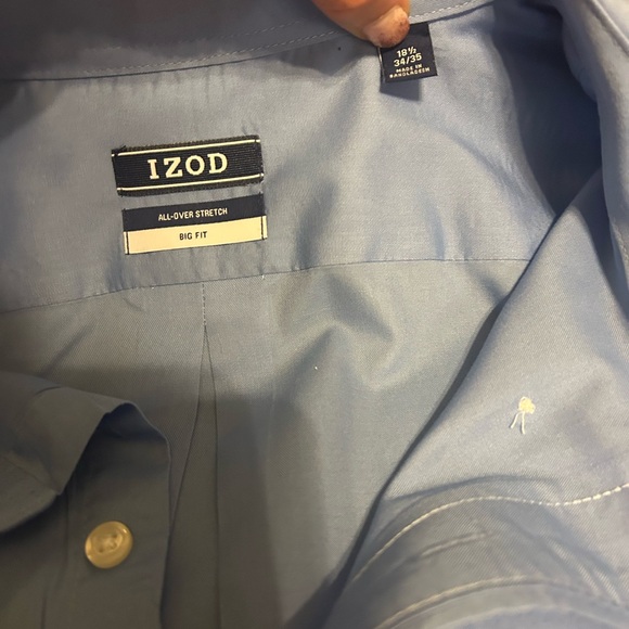 Izod Light Blue Dress Shirt 18 1/2 neck - Picture 2 of 2